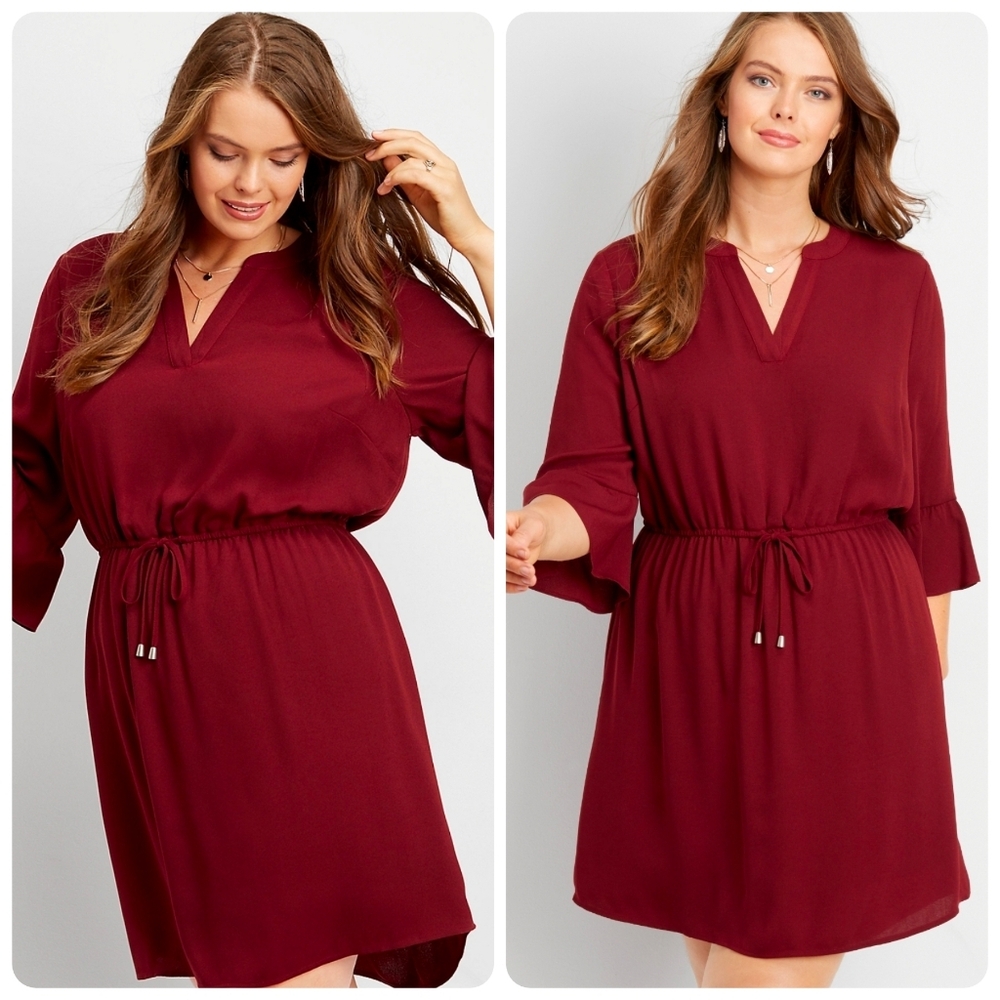 Maurices 2 Burgundy Dress